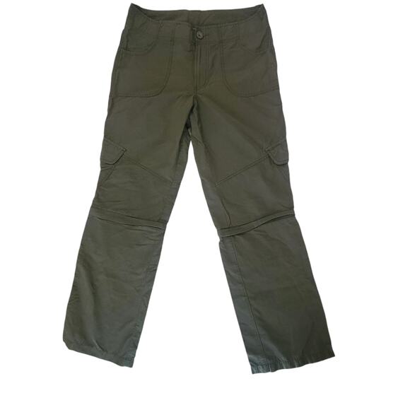 Kathmandu Pants - Kathmandu Cargo Olive Green Hiking Fishing Pants With Zip off Bottom Wmn's Sz 12